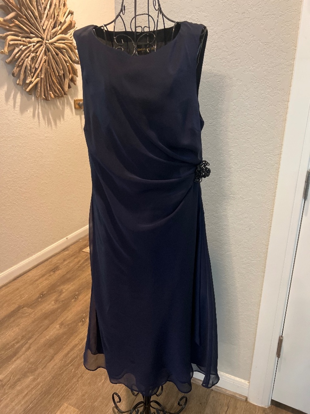 Donna Ricco New York Dress Navy Blue Black